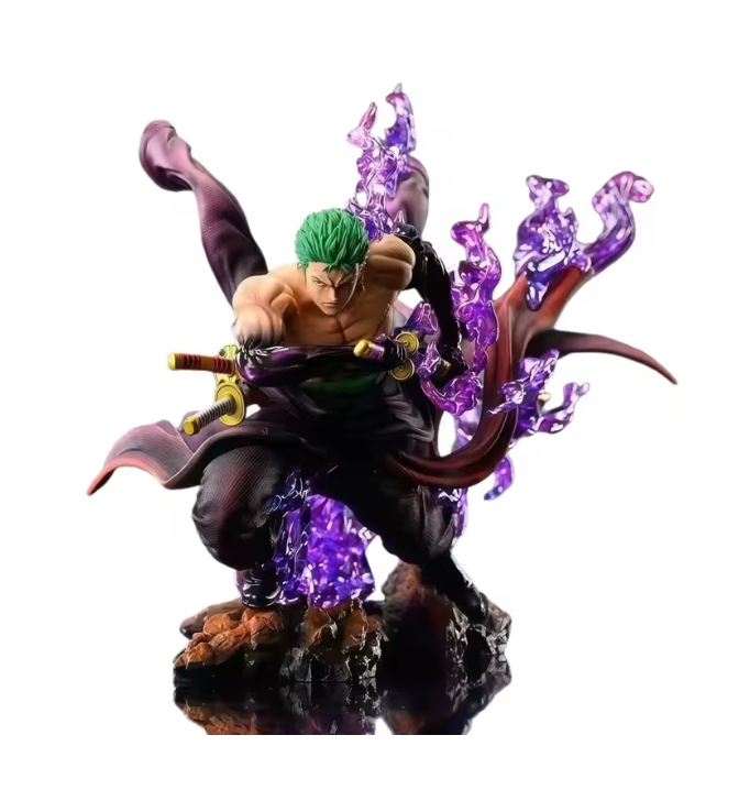 The Blade Drawing Strike ⚔️🟢✨ – 17cm Roronoa Zoro GK Statue with Effect Parts. Anime Handheld Model & Collectible Ornament. The Moment Before the Cut 🏴☠️💫