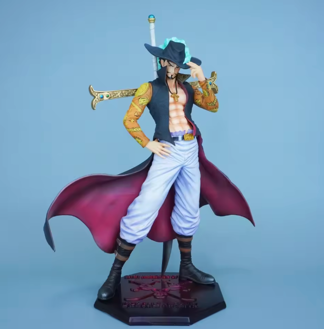 The World's Strongest Swordsman 🦅⚔️✨ – 30cm Dracule Mihawk Anime Figure. Premium PVC Statue & Collectible Model. The Black Blade Descends 🌑🏴☠️