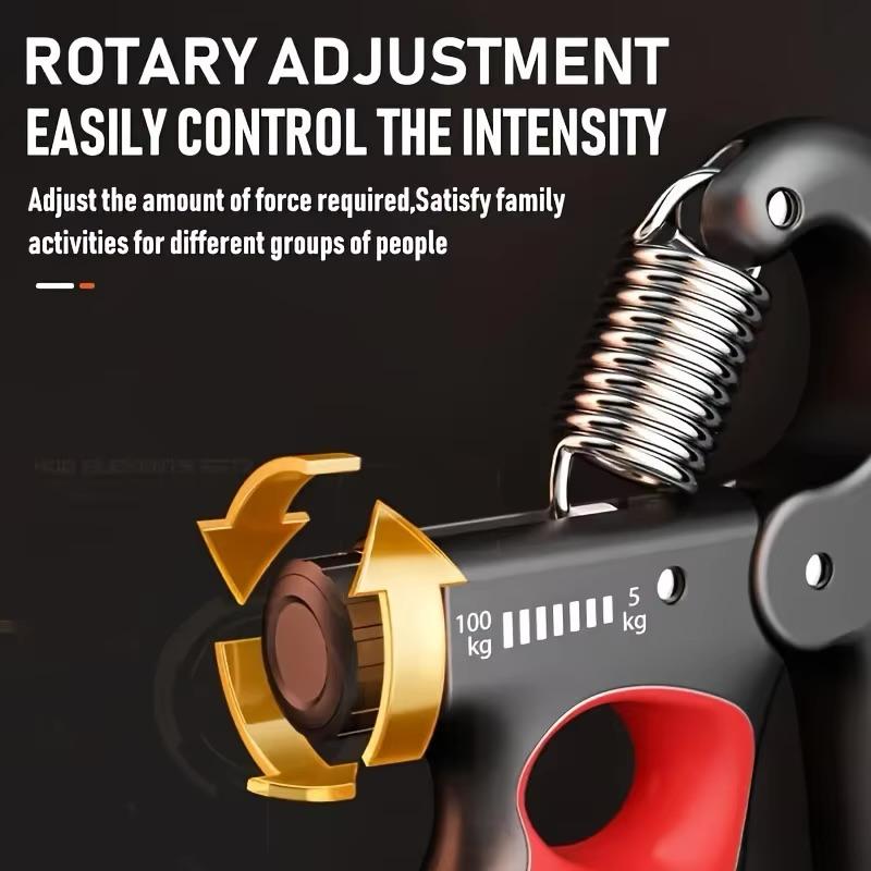 The Iron Grasp 💪⚡ – 5–100kg Adjustable Hand Strengthener. Wrist Expander & Muscle Recovery Tool. For Grip Strength That Bites ✨