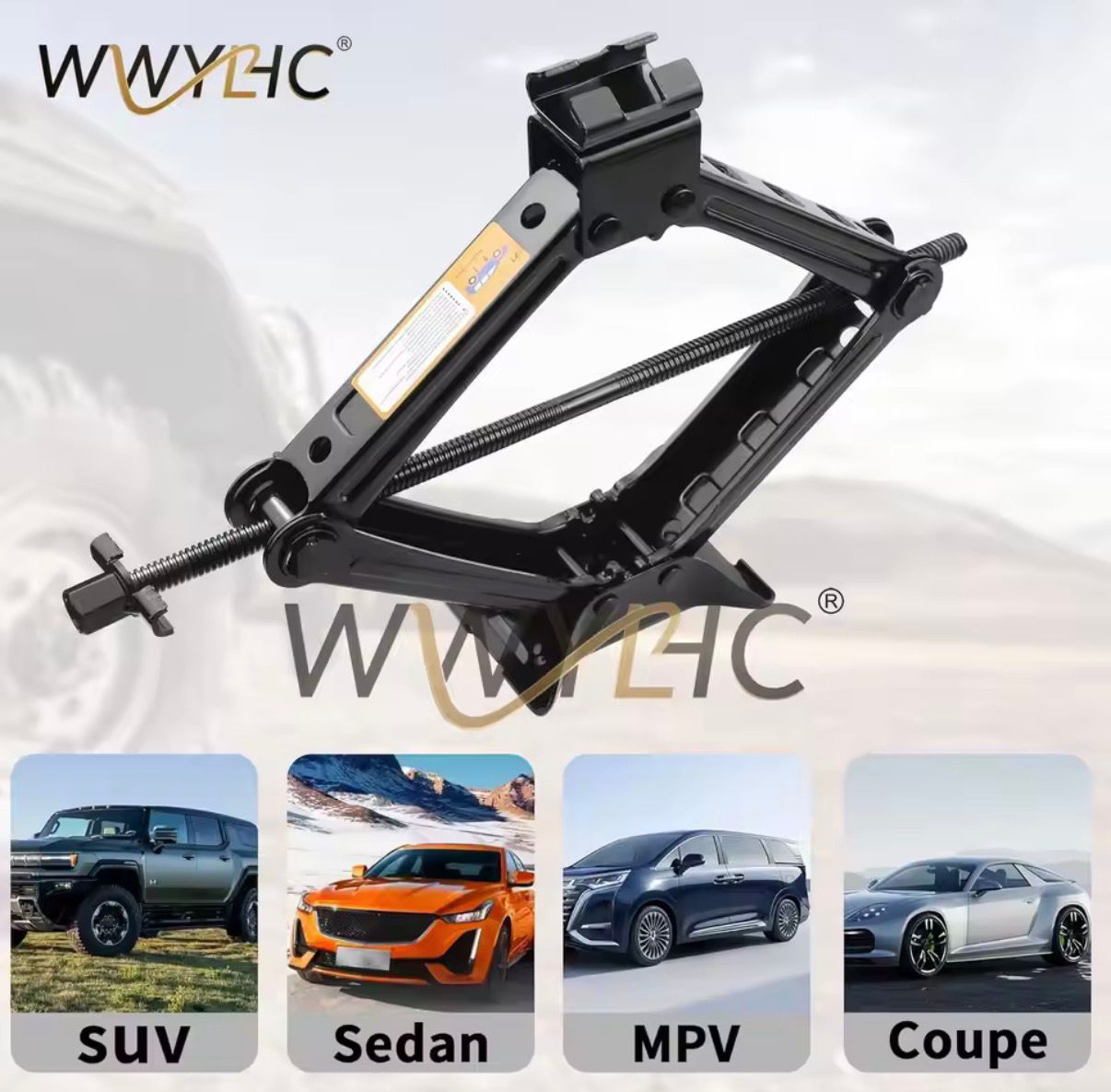 Be roadside ready with this 2-ton heavy-duty scissor jack kit.