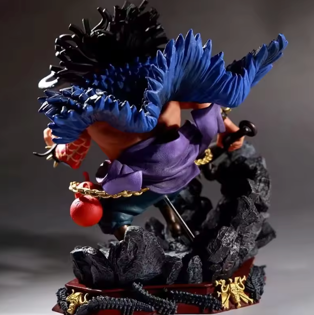 The Strongest Creature's Roar 🐉⚡✨ – 24cm Kaido Anime Figure. One of the Four Emperors PVC Statue & Collectible Model. The Beast That Rules Wano 👹🏴‍☠️