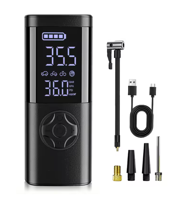 The Tire Whisperer 🚗💨✨ – Cordless 150 PSI Air Compressor with Pressure Gauge. Portable Power for Cars, Bikes, Motorcycles & Balls 🔋💫