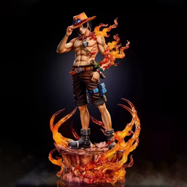The Fire Fist's Legacy 🔥🧡✨ – 35cm Portgas D. Ace Anime Figure. Premium PVC Statue & Collectible Model. The Flame That Burned Brightest 🏴‍☠️💫