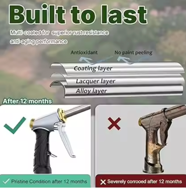 The Long Reach Wand 💦🔫✨ – 50FT High Pressure Water Spray Gun with Brass Nozzle. Car Washing & Garden Cleaning Made Effortless 🚗🌿