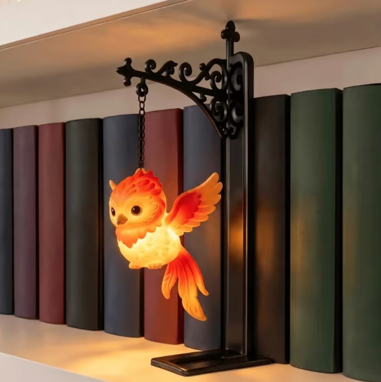 The Enchanted Library Guardian 🦉📚✨ – Vintage Owl, Deer & Bird Bookshelf Lamp. Wrought Iron Fairy Lantern & Bookend. Fantasy Light for Your Study 🕯️🌙