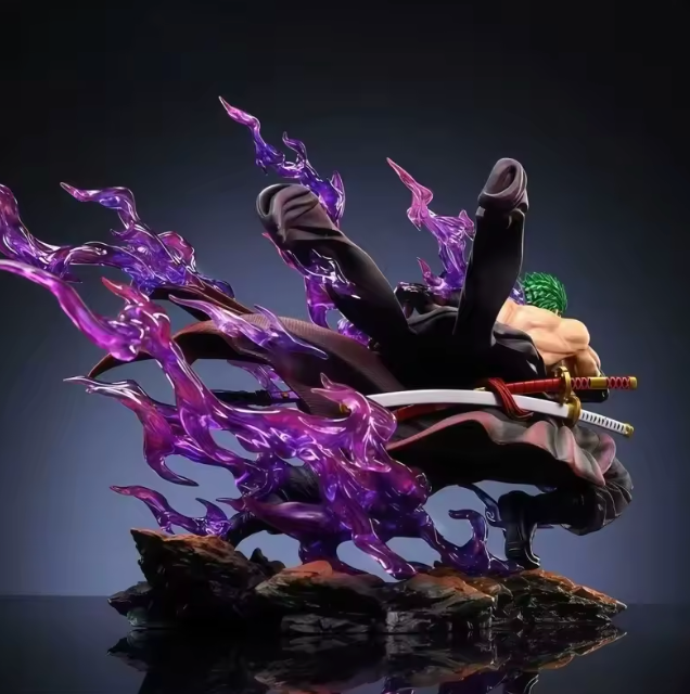 The Blade Drawing Strike ⚔️🟢✨ – 17cm Roronoa Zoro GK Statue with Effect Parts. Anime Handheld Model & Collectible Ornament. The Moment Before the Cut 🏴‍☠️💫