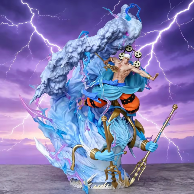 The Thunder God's Judgment ⚡👑✨ – 35cm God Enel Anime Figure. GK PVC Statue & Collectible Model. The Lightning That Ruled Skypiea 🌩️🏴‍☠️