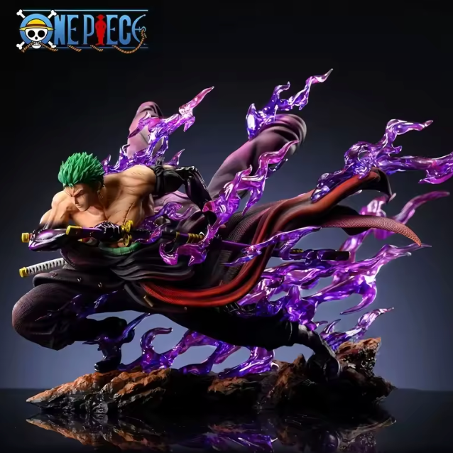 The Blade Drawing Strike ⚔️🟢✨ – 17cm Roronoa Zoro GK Statue with Effect Parts. Anime Handheld Model & Collectible Ornament. The Moment Before the Cut 🏴‍☠️💫