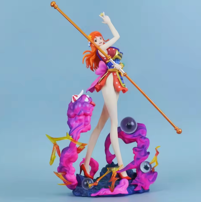 The Navigator's Compass 🍊🧭✨ – 30cm Nami Anime Figure. Premium PVC Statue & Collectible Model. The Cat Burglar Who Charts the Grand Line 🏴‍☠️💫