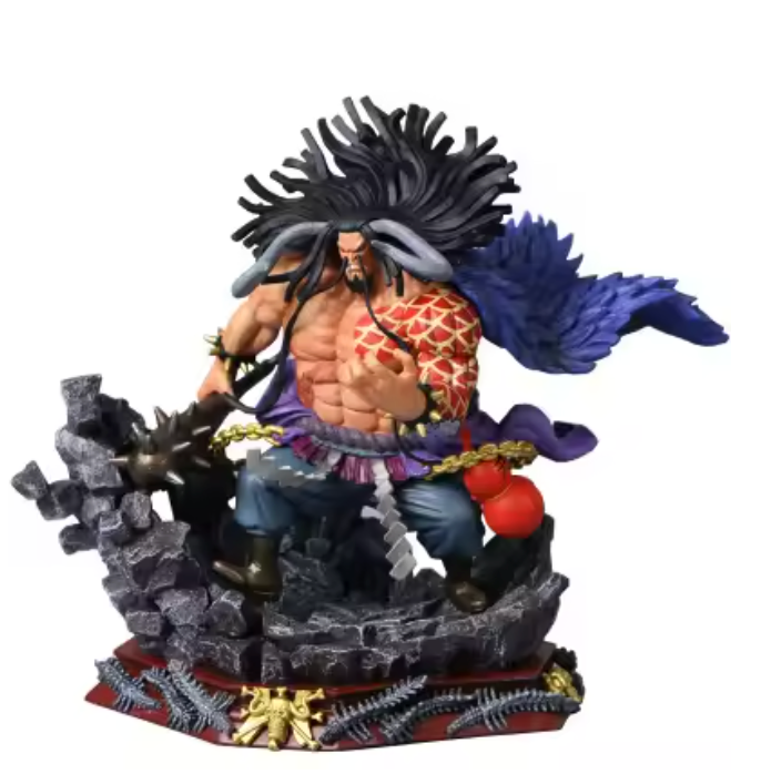 The Strongest Creature's Roar 🐉⚡✨ – 24cm Kaido Anime Figure. One of the Four Emperors PVC Statue & Collectible Model. The Beast That Rules Wano 👹🏴‍☠️
