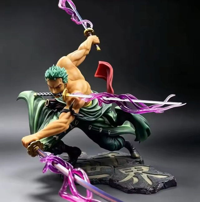 The Three-Sword Legend ⚔️🟢✨ – 10cm Roronoa Zoro Anime Figure. Detailed PVC Action Statue with Three-Blade Pose. The Ultimate Pirate Hunter Collectible 🏴‍☠️🔥
