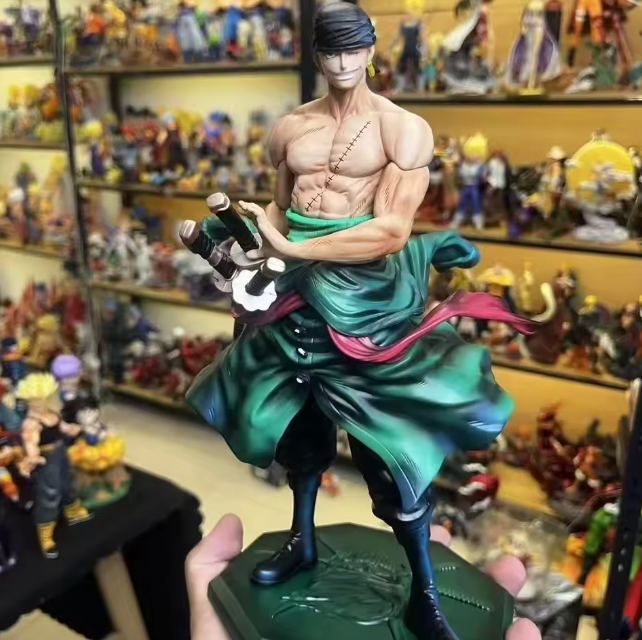The Grand Line Masterpiece ⚔️🟢✨ – 28cm Roronoa Zoro 1/6 Scale PVC Statue. Premium GK Collectible Figure for Display. The Centerpiece Your Collection Deserves 🏴‍☠️🔥