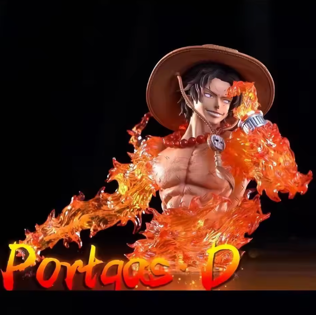 The Flame Emperor's Legacy 🔥🧡✨ – Portgas D. Ace Anime Figure with LED Light. Detailed PVC GK Statue & Collectible. The Fire That Never Goes Out 🏴‍☠️💫