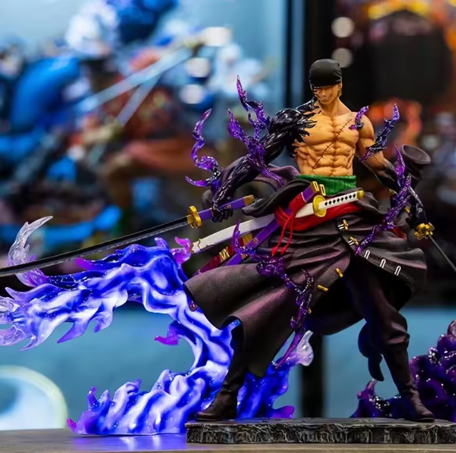 The Skybound Swordsman ⚔️🟢✨ – 25cm Roronoa Zoro Anime Figure. Sky Painting Edition PVC Statue & Collectible Model. The Pirate Hunter in Full Flight 🏴‍☠️☁️