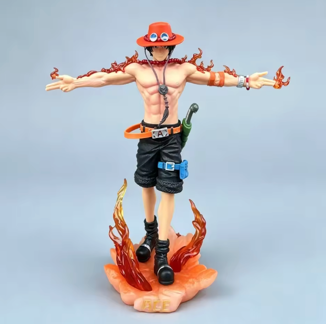 The Flame Emperor's Legacy 🔥🧡✨ – Portgas D. Ace Anime Figure with LED Light. Detailed PVC GK Statue & Collectible. The Fire That Never Goes Out 🏴‍☠️💫