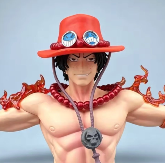 The Flame Emperor's Legacy 🔥🧡✨ – Portgas D. Ace Anime Figure with LED Light. Detailed PVC GK Statue & Collectible. The Fire That Never Goes Out 🏴‍☠️💫