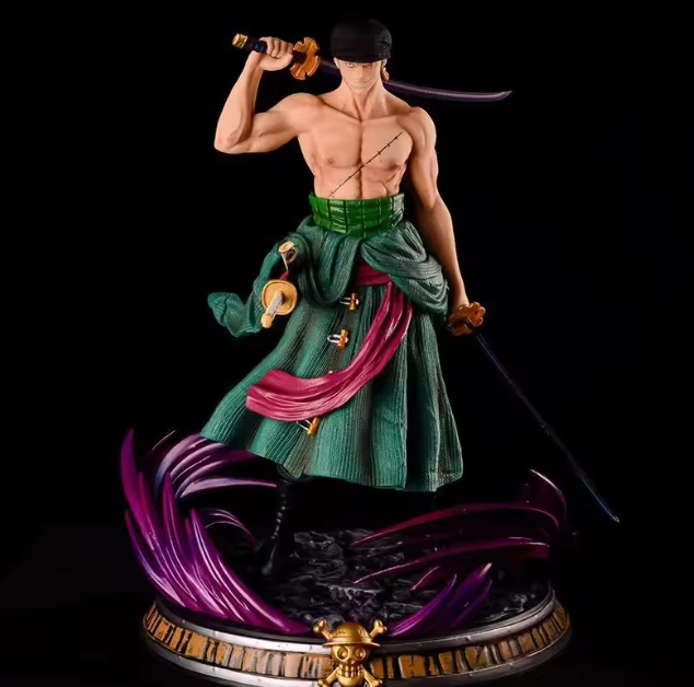 The Skybound Swordsman ⚔️🟢✨ – 25cm Roronoa Zoro Anime Figure. Sky Painting Edition PVC Statue & Collectible Model. The Pirate Hunter in Full Flight 🏴‍☠️☁️
