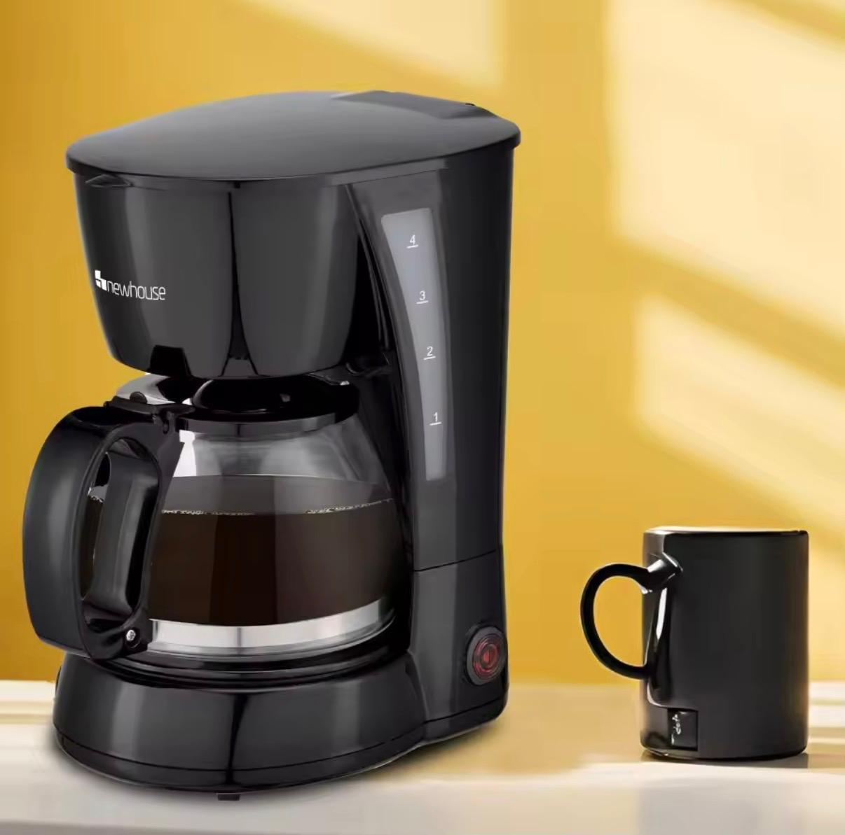 Fresh 5-cup coffee - with auto shut-off and a reusable mesh filter.