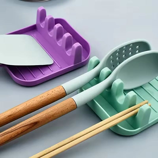 Spoon Rest Organizer - Tidies Countertops, Holds Lids & Utensils