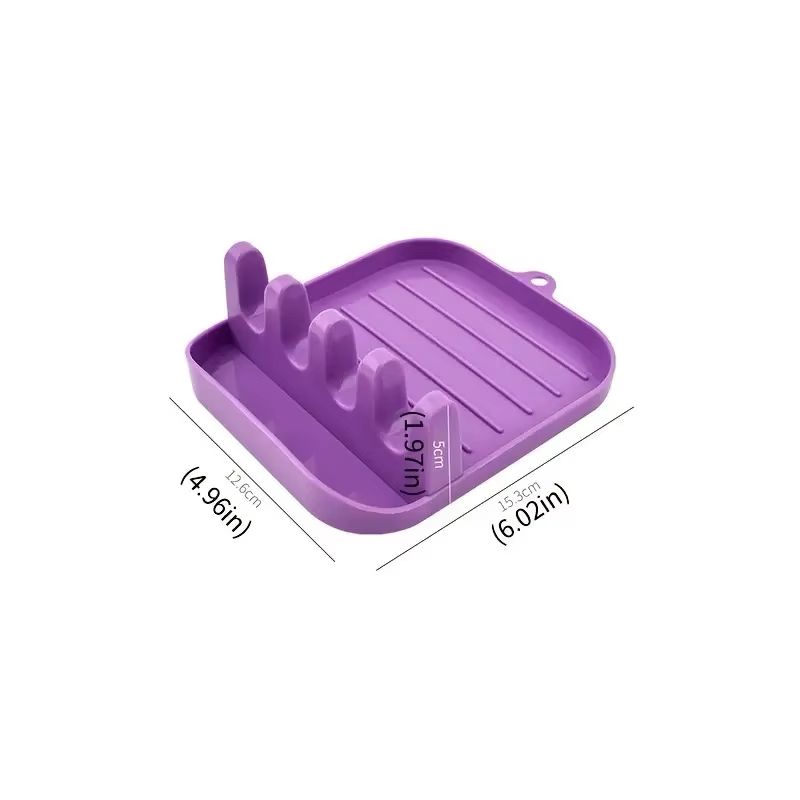 Spoon Rest Organizer - Tidies Countertops, Holds Lids & Utensils