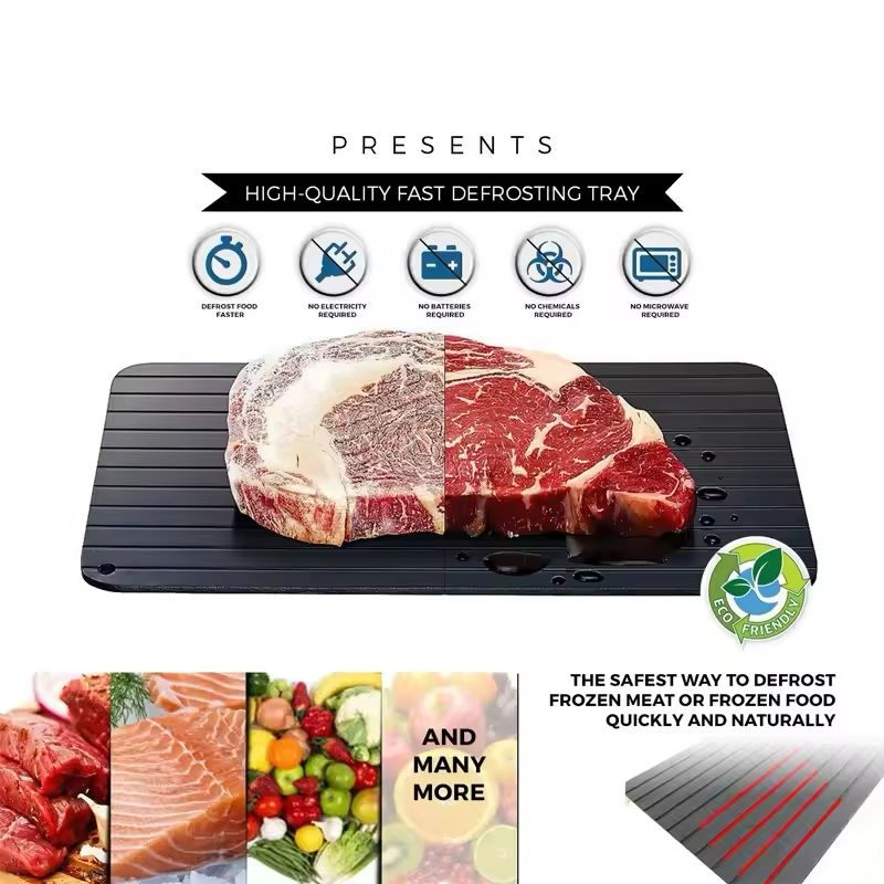 Rapid Defrosting Tray - Natural Heating for Frozen Meat & Fish