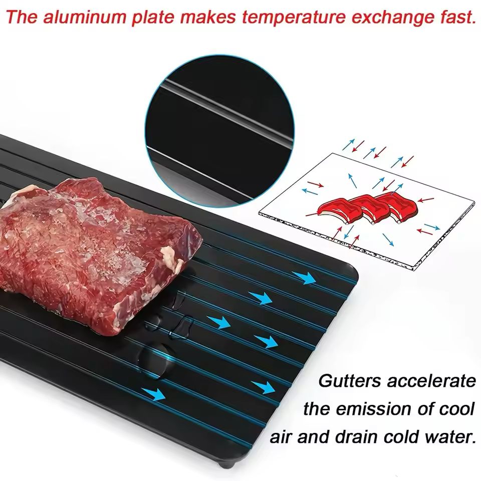 Rapid Defrosting Tray - Natural Heating for Frozen Meat & Fish