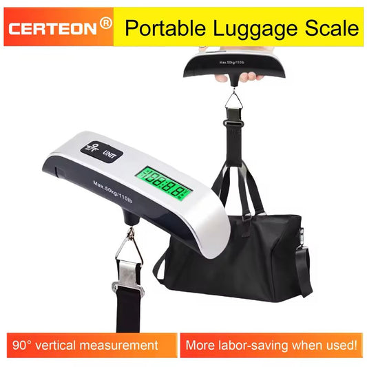 50kg Digital Luggage Scale – Portable Backlit LCD for Suitcases & Bags