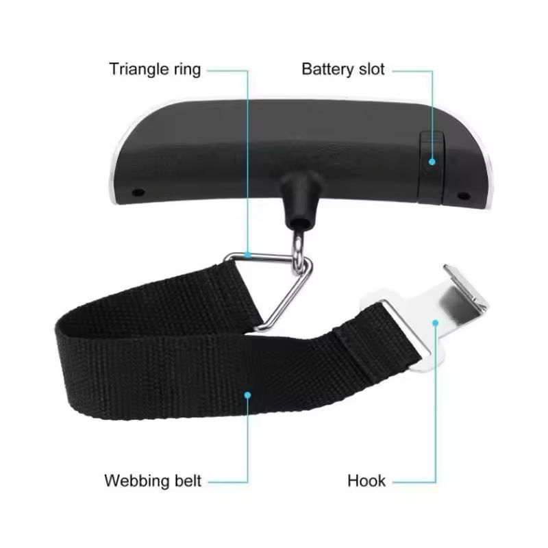 50kg Digital Luggage Scale – Portable Backlit LCD for Suitcases & Bags