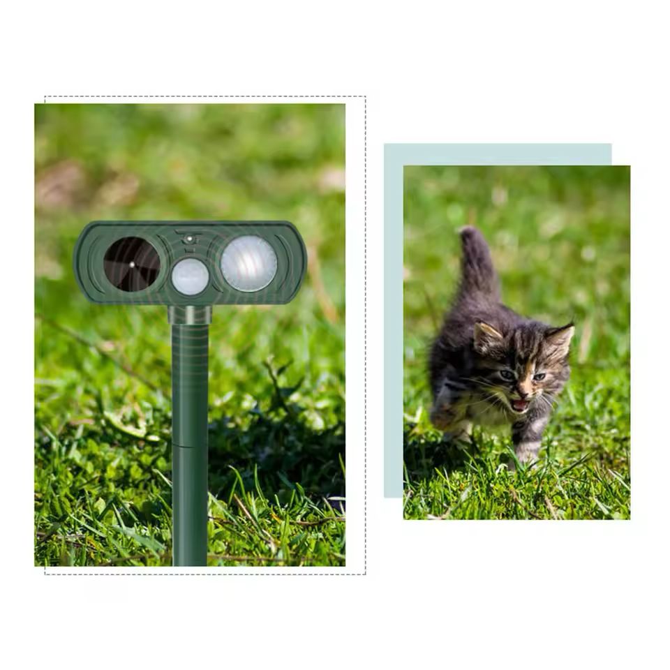 The Invisible Fence 🛡️🌙 – Solar Ultrasonic Scarer. Flashing Light + Sound Keeps Dogs, Cats & Pests Away from Yard, Garden & Patio 🐾❌