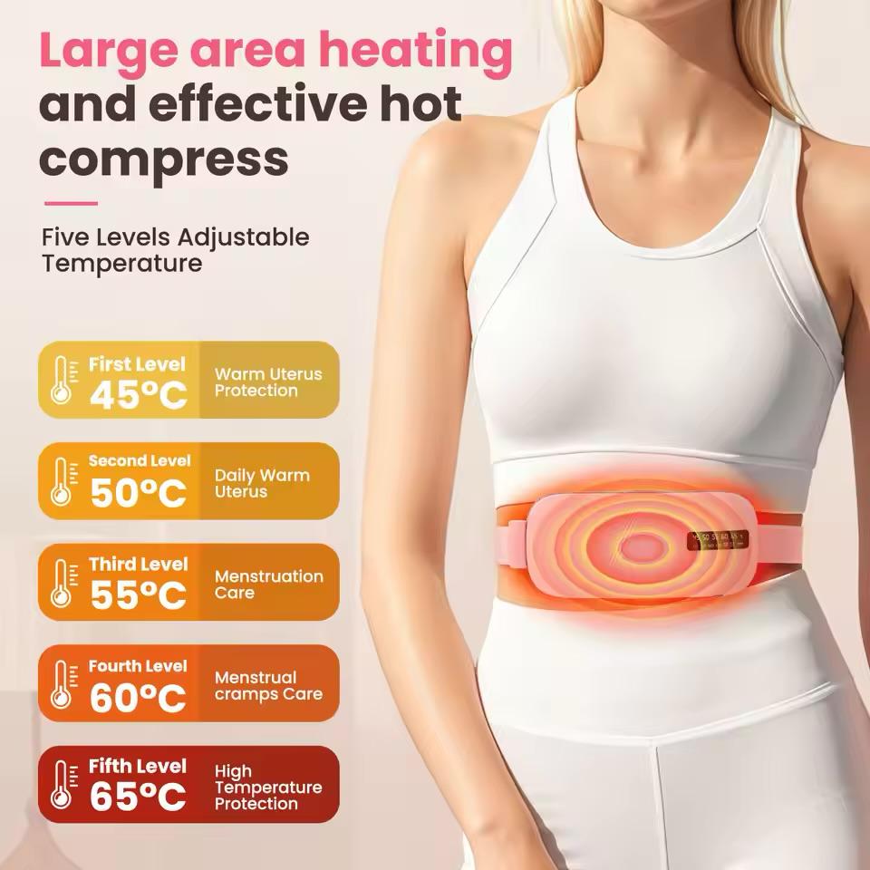 The MoonBelly 🌙✨ – Electric Period Massager + Heating Pad. 5 Levels of Warmth & Vibration. Smart Timer. Winter Warrior for Cramps 🔥💜