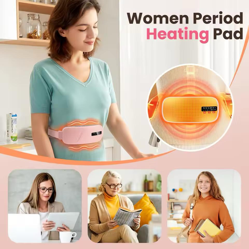 The MoonBelly 🌙✨ – Electric Period Massager + Heating Pad. 5 Levels of Warmth & Vibration. Smart Timer. Winter Warrior for Cramps 🔥💜