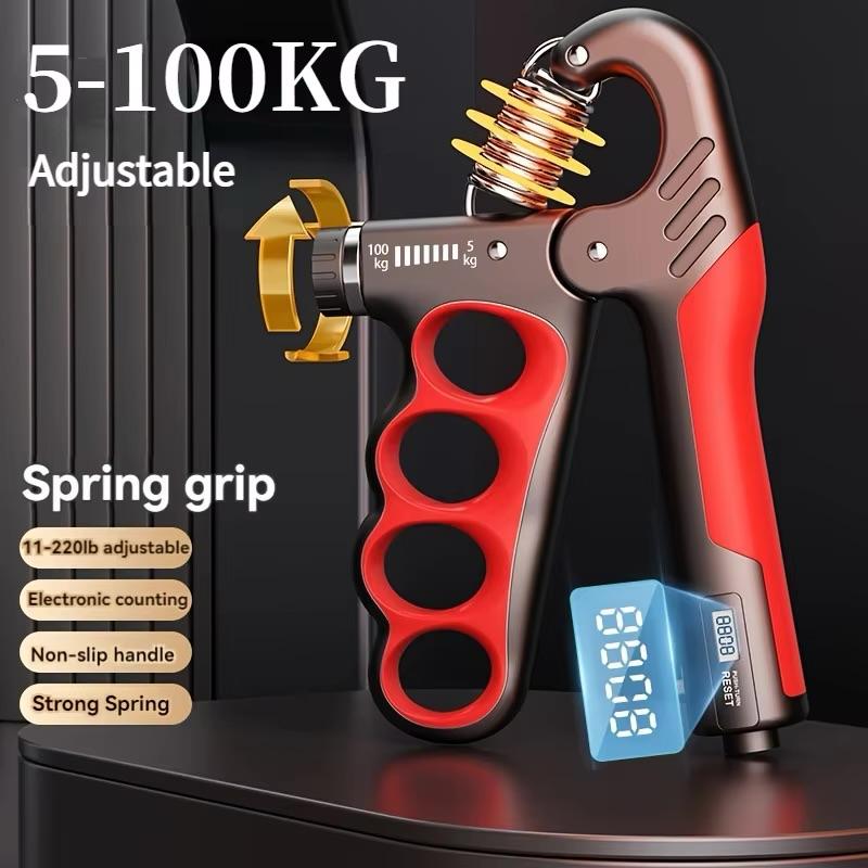 The Iron Grasp 💪⚡ – 5–100kg Adjustable Hand Strengthener. Wrist Expander & Muscle Recovery Tool. For Grip Strength That Bites ✨