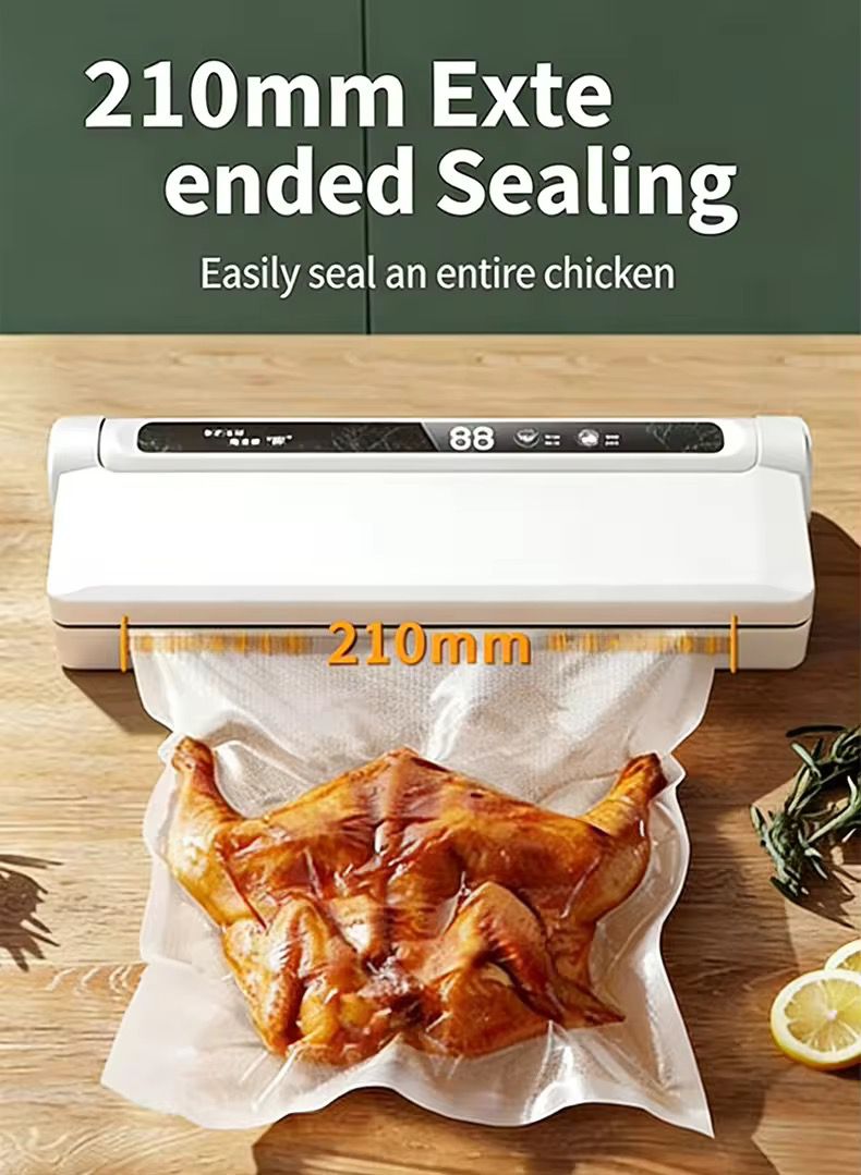 Keep food fresh up to 5x longer - with quiet, powerful vacuum sealing.