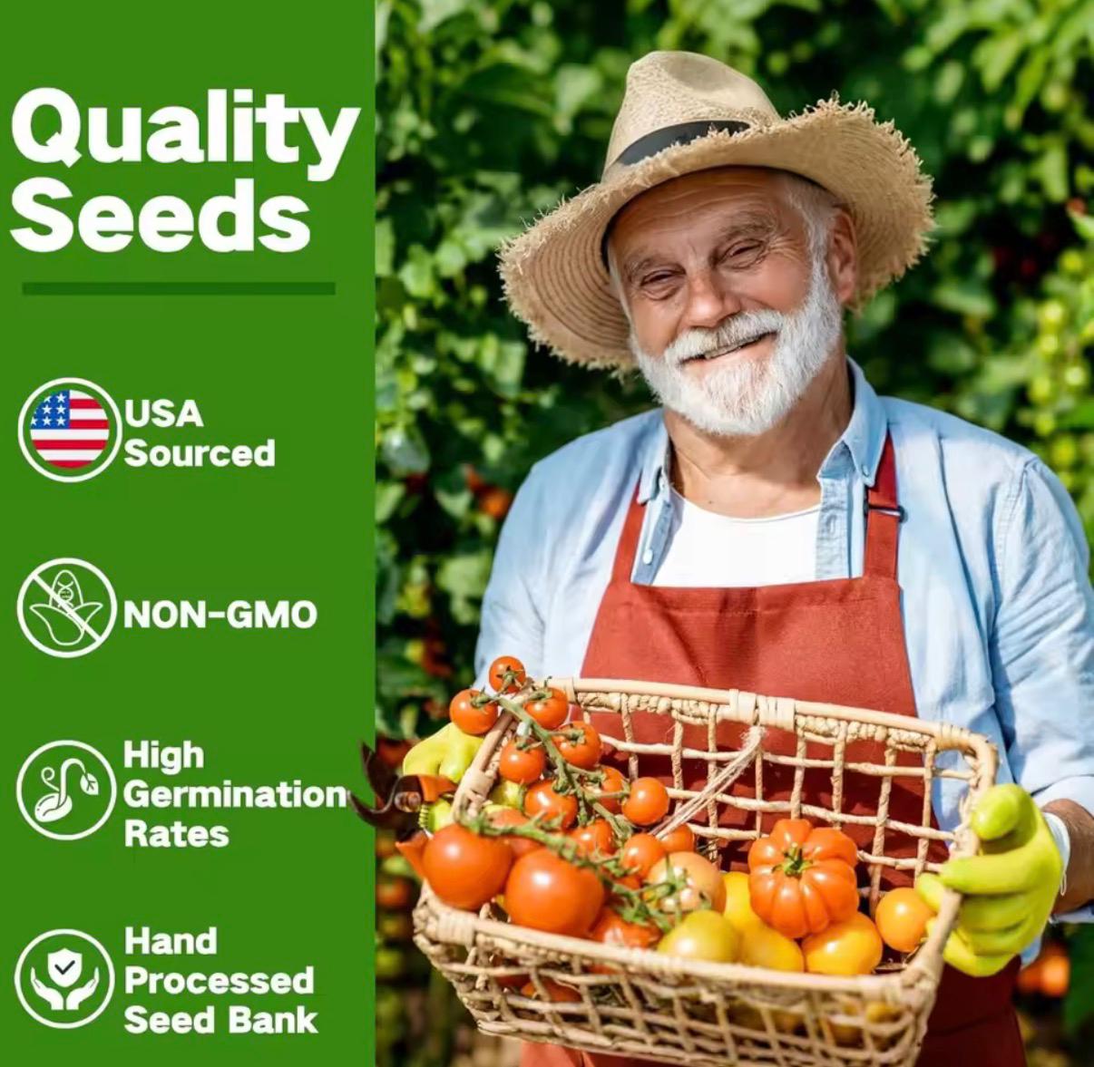 Grow your own food with 32 heirloom seed varieties -over 30,000 seeds total.