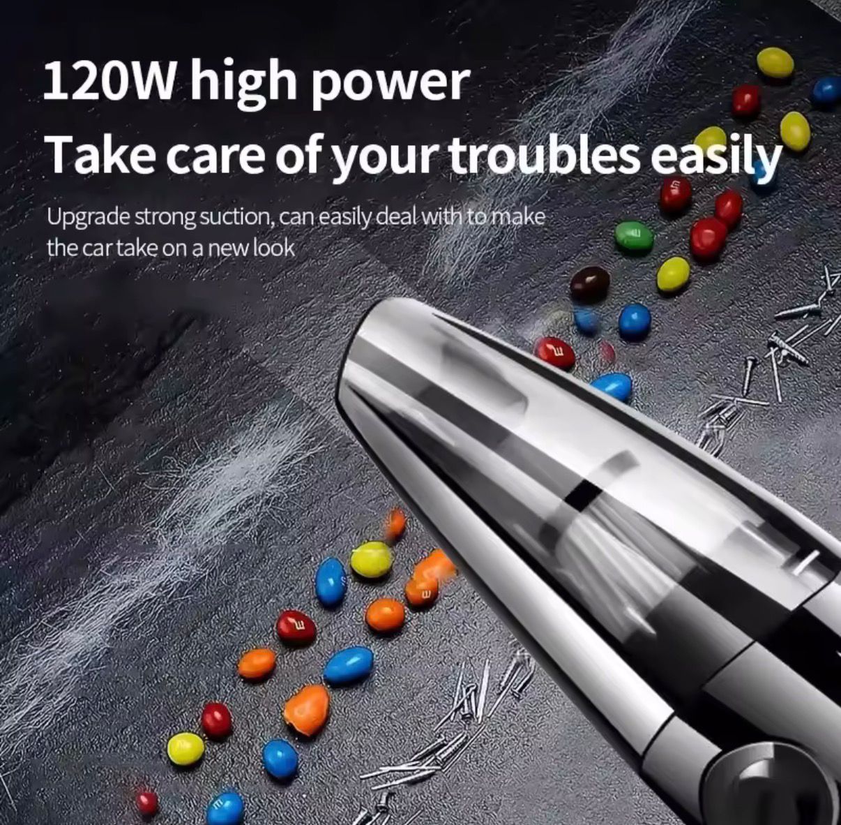 Wireless Handheld Vacuum – Powerful Cyclone Suction, Quick Charge, for Car/Home/Pet Hair