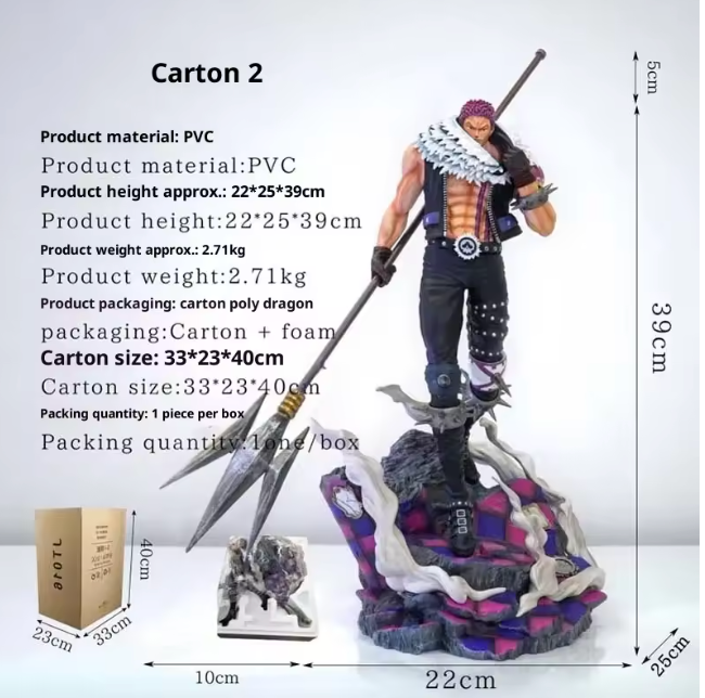 The Sweet Commander's Verdict 🍡👁️✨ – 44cm Charlotte Katakuri GK Statue. Premium Anime Collectible & Desktop Display. The Man Who Saw the Future 🏴‍☠️💫