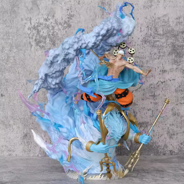The Thunder God's Judgment ⚡👑✨ – 35cm God Enel Anime Figure. GK PVC Statue & Collectible Model. The Lightning That Ruled Skypiea 🌩️🏴‍☠️