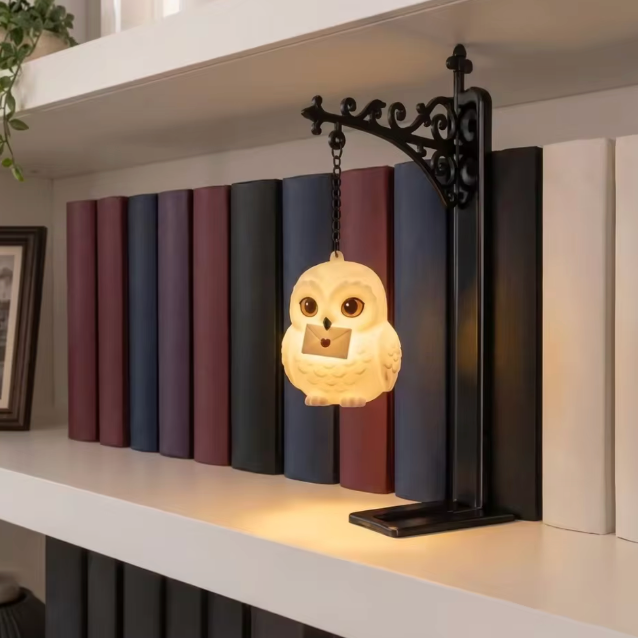 The Enchanted Library Guardian 🦉📚✨ – Vintage Owl, Deer & Bird Bookshelf Lamp. Wrought Iron Fairy Lantern & Bookend. Fantasy Light for Your Study 🕯️🌙