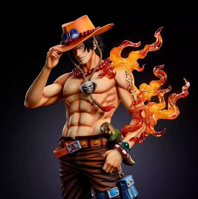 The Fire Fist's Legacy 🔥🧡✨ – 35cm Portgas D. Ace Anime Figure. Premium PVC Statue & Collectible Model. The Flame That Burned Brightest 🏴‍☠️💫